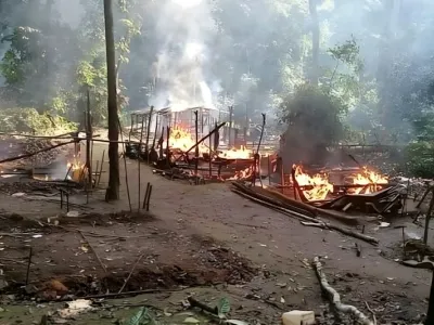 Camp d'orpailleurs illégaux 
