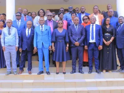 Les conseillers municipaux de Ntoum au terme de leurs travaux.