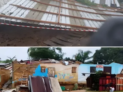 Habitations détruites par les pluies