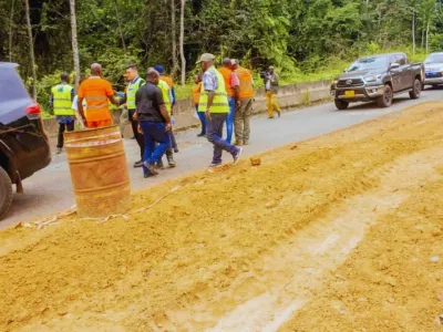 La reprise des travaux est imminente sur la route Ndendé-Tchibanga. © Mihindou Mihindou