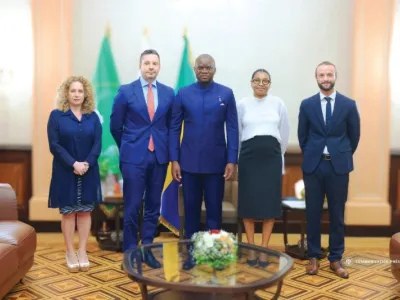 Une phase de l’audience que le chef de l’État, Brice Clotaire Oligui Nguema, a accordée à l’ambassadeur d’Italie au Gabon, Stefano Moscatelli.