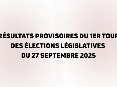 RÉSULTATS PROVISOIRES DU 1ER TOUR DES ÉLECTIONS LÉGISLATIVES DU 27 SEPTEMBRE 2025