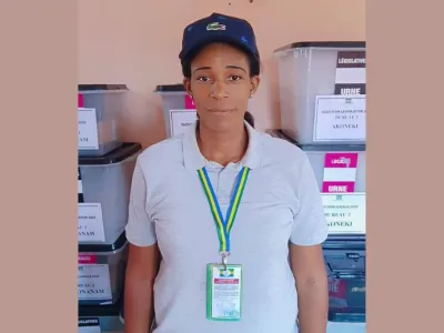 Rosila Clara Beto b'Essono-Ondo, présidente de la commission électorale du 1er arrondissement de Ntoum