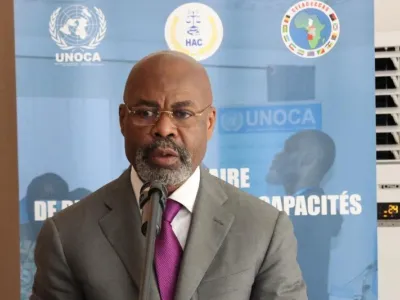 Germain Ngoyo Moussavou, président de la Haute autorité de la communication (HAC) 