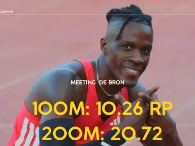 Athlétisme/ Meeting de Bron (France) : Guy Maganga-Gorra remporte le 100 et 200 m