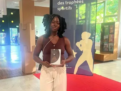 Kenza Falana, médaillée d’argent au lancer du marteau. © DR