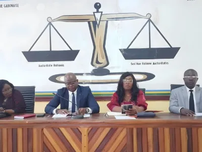 Moment d’échanges entre le parquet, les magistrats et les OPJ du Woleu-Ntem