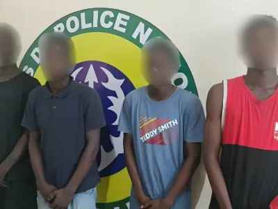 Mandikou Me Digabe Géraud Dani, Ozavino Jérémy , Douckagha Bayonne Emmanuel (21 ans) et Mabedi Lauriant David (20 ans), les présumés meurtriers de Jordan Vivien Olendji 