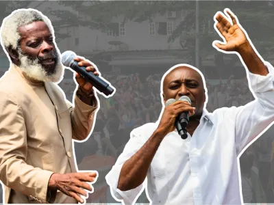 Les syndicalistes Marcel Libama et Simon Ndong Edzo