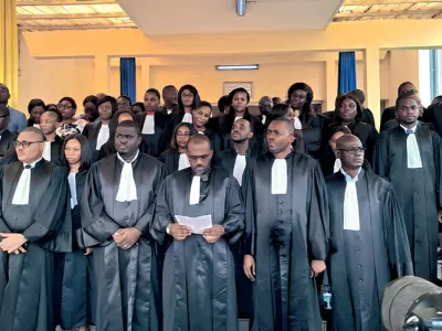 Membres du Syndicat national des magistrats du Gabon (Synamag) 