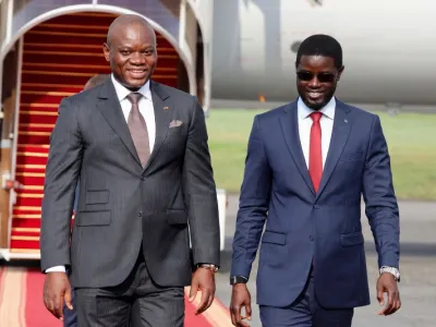 Brice Clotaire Oligui Nguema, président du Gabon et Bassirou Diomaye Faye, président du Sénégal