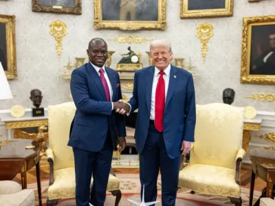 Brice Clotaire Oligui Nguema, président du Gabon et Donald Trump président des États-Unis