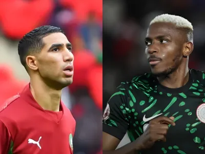 Achraf Hakimi, footballeur international marocain, Victor Osimhen footballeur nigérian international nigérien