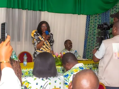 Angelique Ngoma, secrétaire générale du PDG