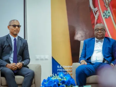 Adrien Nguema Mba, Ministre de l’Intérieur et Paul Ulrich Kessany, ministre des sports