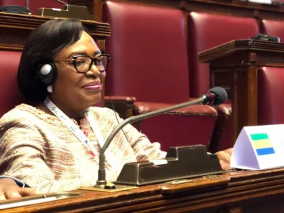 La présidente du Sénat, Paulette Missambo, à l’ouverture des assises. © DR