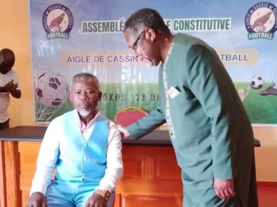 Le président du comité directeur, Paulin Metandou, installé par Flavien Enongoué