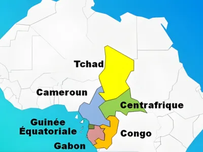 Carte des pays de la CEMAC