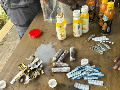 Quelques-uns des produits stupéfiants saisis par la brigade de gendarmerie de Meyo-Kyè