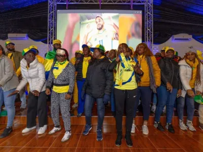 Supporteurs des panthères du Gabon