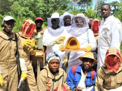 Quelques apiculteurs du Gabon.