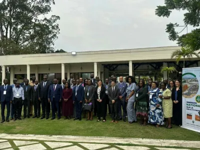 Une vue des officiels lors de la cérémonie d’ouverture.