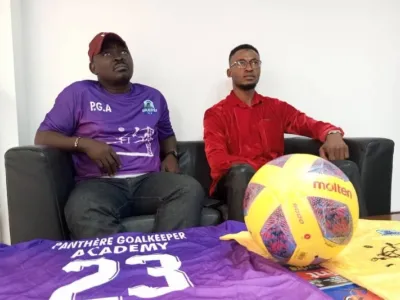 Yvon Koumba (g), ancien coach des gardiens des Panthères A souhaite rehausser le niveau de nos portiers.