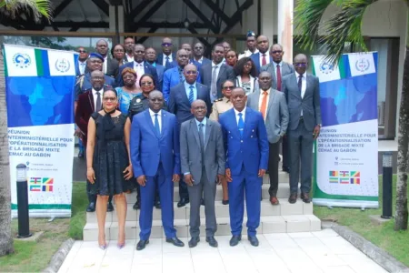 Photo de famille réunion Brigade Mixte CEMAC, le 29 Octobre à Libreville © DR