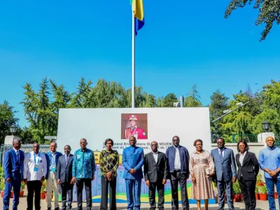 Visite du chef de l'Etat en Chine : Oligui Nguema dans les nouveaux locaux de l'ambassade du Gabon