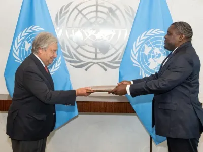 Gabon-Onu : Antonio Guterres reçoit les lettres de créance de Ghislain Ondias Okouma