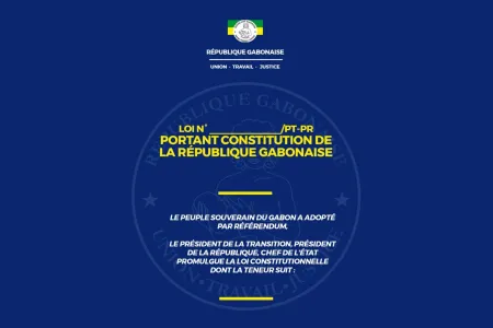 Page de garde projet de nouvelle constitution du Gabon