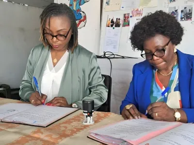 La signature de la convention entre l’école spécialisée et les Affaires sociales