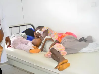 Une vue des enfants souffrants au centre hospitalier régional d'Oyem.