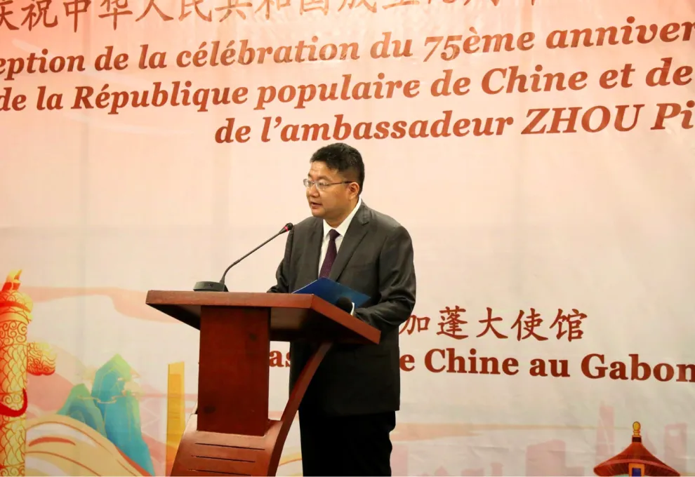 Le 19 septembre 2024, S.E.M. ZHOU Ping, Ambassadeur de Chine au Gabon a offert une réception à l’occasion de la célébration du 75eme anniversaire de la fondation de la République populaire de Chine © DR