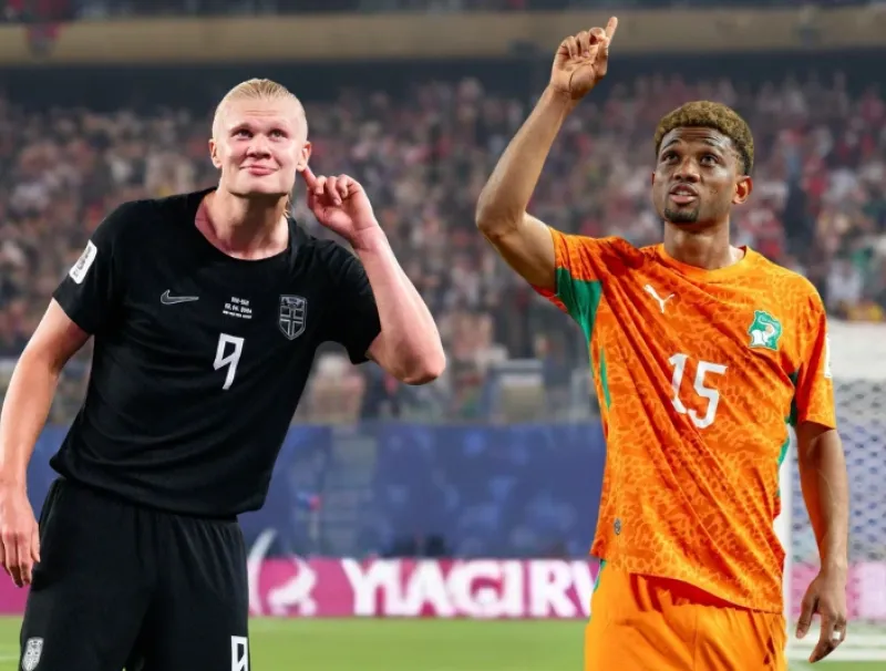 Amad Diallo, footballeur international ivoirien et Erling Haaland footballeur international norvégien