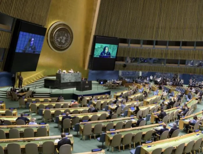 Vue de l’Assemblée générale des Nations unies