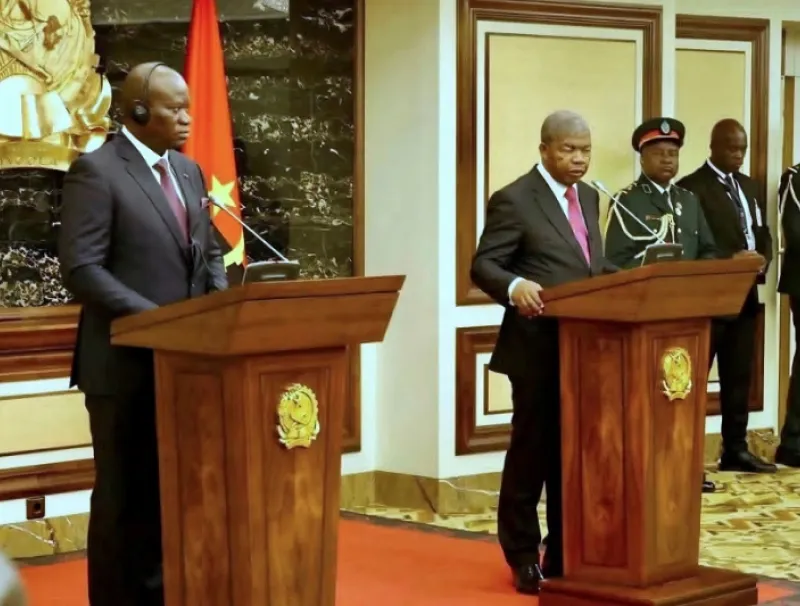 Brice Clotaire Oligui Nguema, président du Gabon et João Lourenço, président de l'Angola