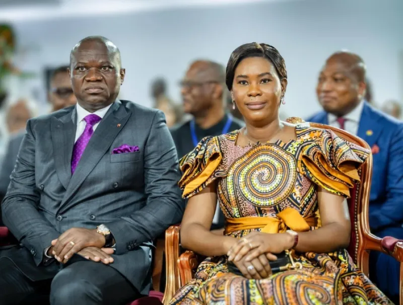 Brice Clotaire Oligui Nguema, président du Gabon et Zita Oligui Nguema, première dame du Gabon