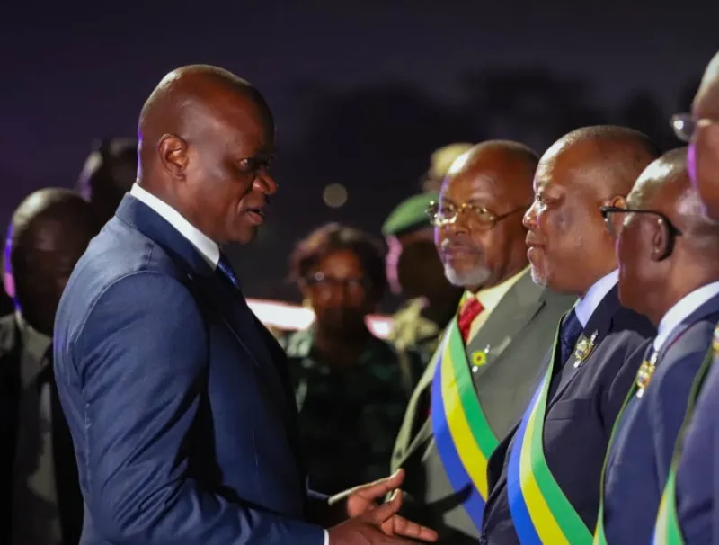 Brice Clotaire Oligui Nguema, président du Gabon accueillis à Makokou