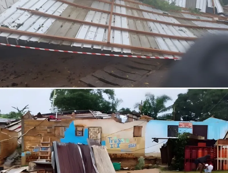 Habitations détruites par les pluies