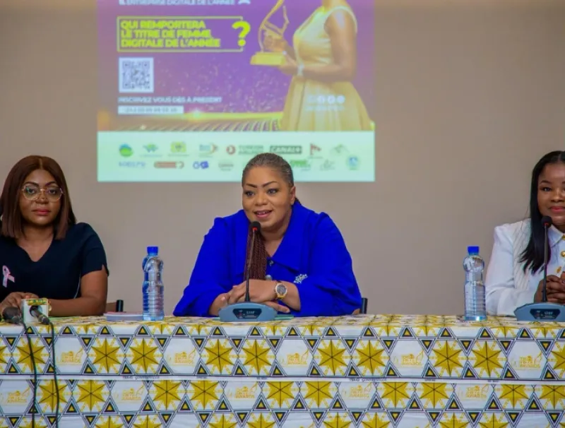Les officiels des "Digie Women awards", lors de la conférence de presse.