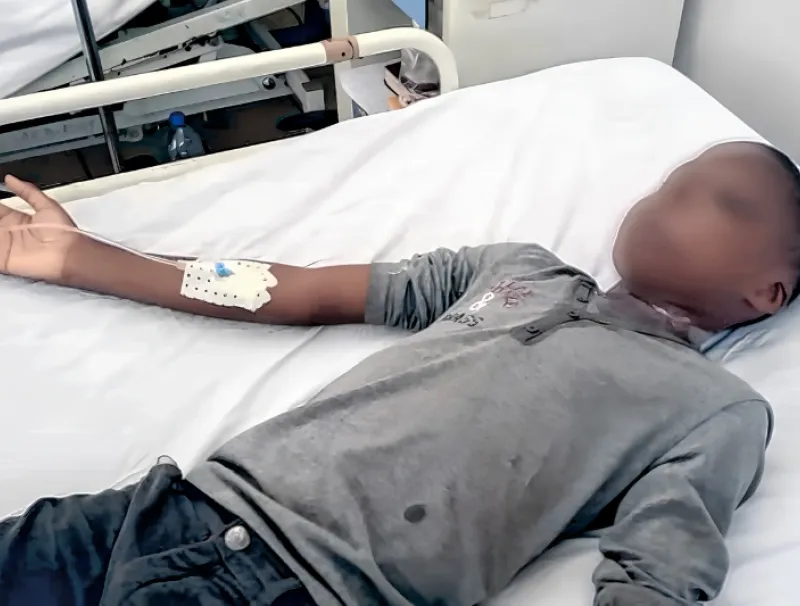 Enfant battu par sa mère