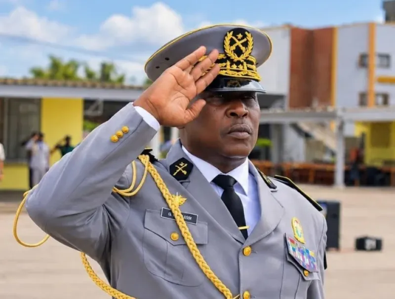  Le général de brigade Guy-Pamphile Mouissi, Commandant de l'Ecole d'Etat-Major militaire de Libreville (EEML)