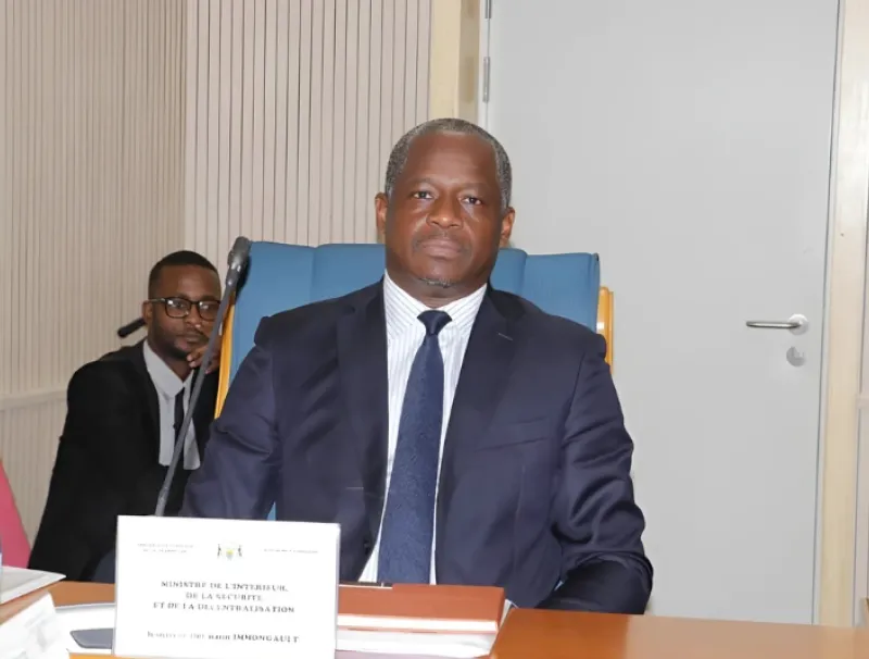  Le ministre de l’Intérieur, Hermann Immongault. © Jocelyn Abila