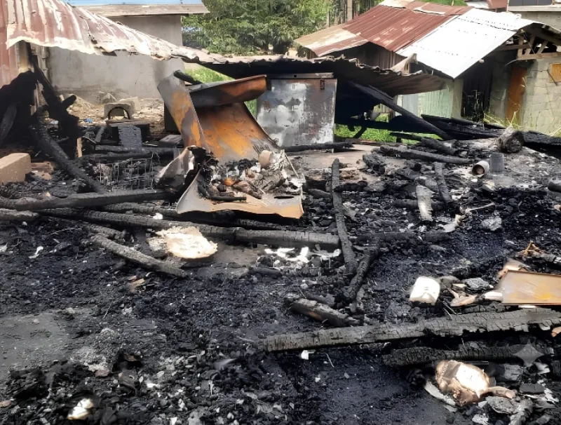 Incendie à Lambaréné