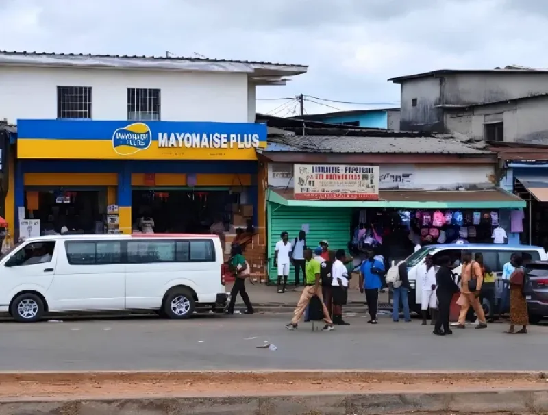 L’ancienne gare routière de Libreville où se vendent librement les livres contrefaits.