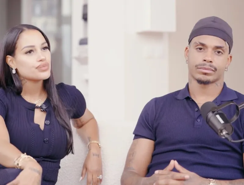 Mario Lemina, footballeur international gabonais et Fanny Neguesha