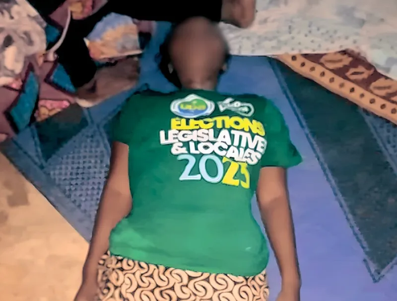 La regrettée Alicia Elisse Mbori Mbandi peu de temps après avoir rendu l’âme.