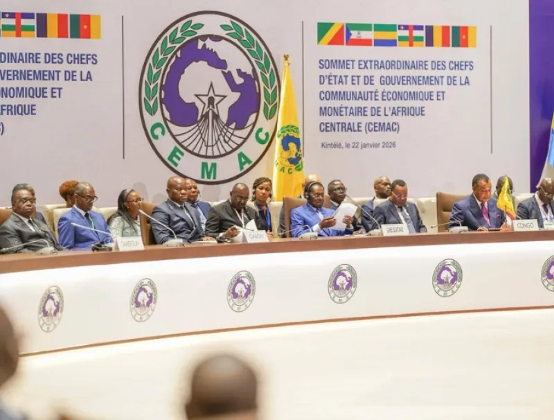 Brice Clotaire Oligui Nguema, président du Gabon lors des travaux de la CEMAC