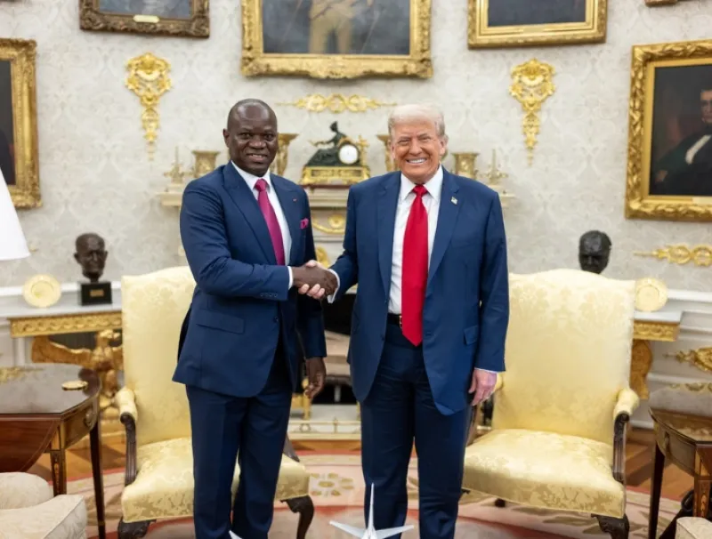 Brice Clotaire Oligui Nguema, président du Gabon et Donald Trump président des États-Unis